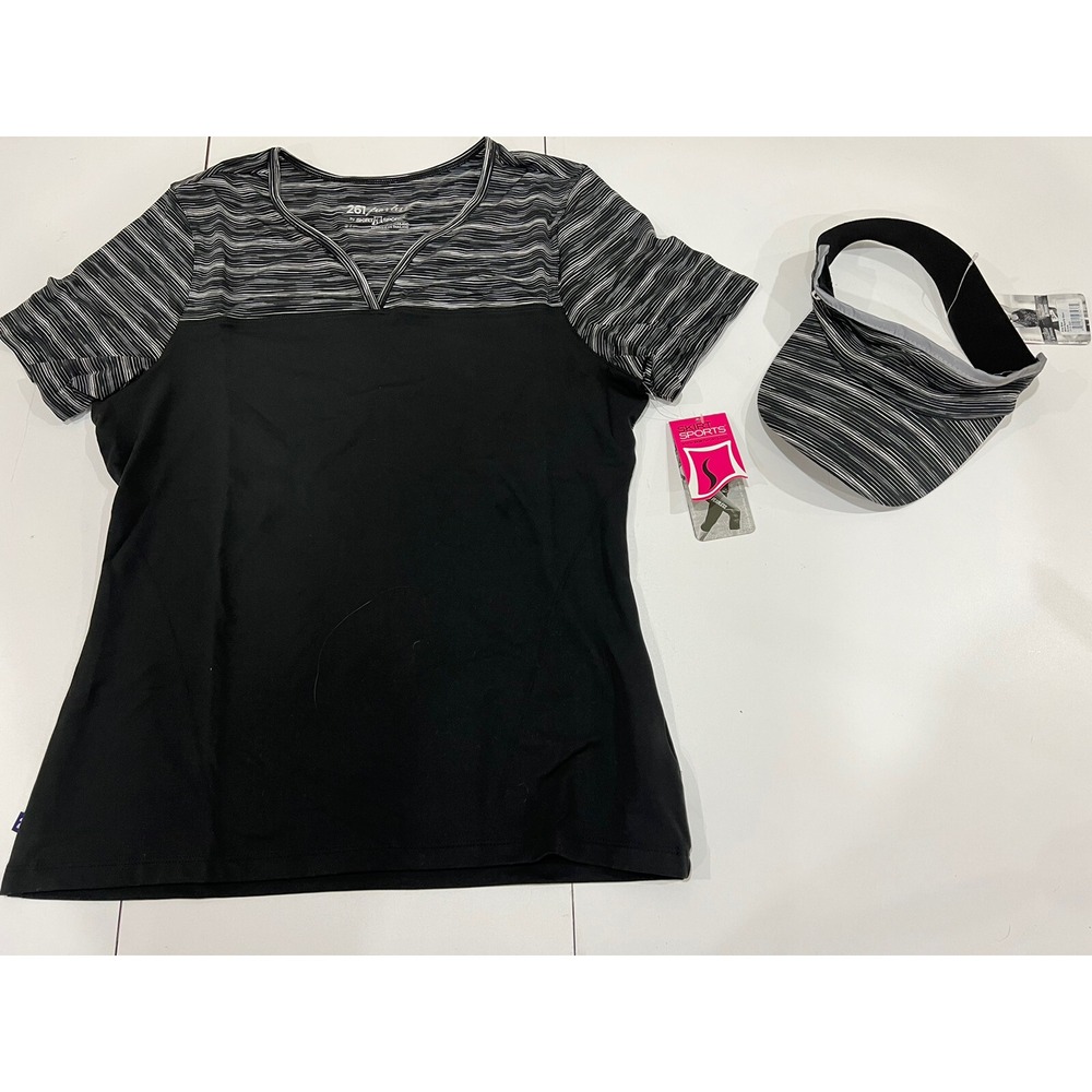 Skirt Sports 261 Fearless Freedom Tee and Matching Visor "Streak" NWT
